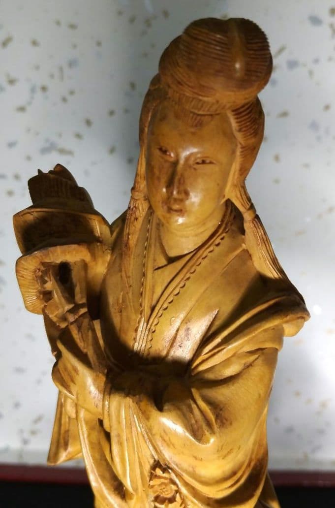 ☆★☆【期間限定特価！古美術 木彫り天女】