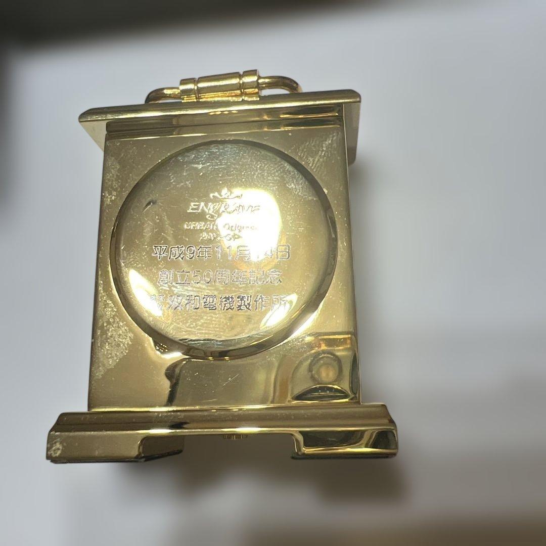 ENGRAVE ゴールドメタル 置時計　(純金メッキ) 140g
