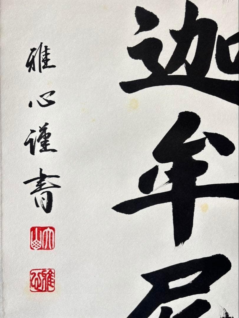 【真作保証】掛軸 渡辺雅心『南無釈迦牟尼佛』仏書 紙本 肉筆 共箱付 掛け軸