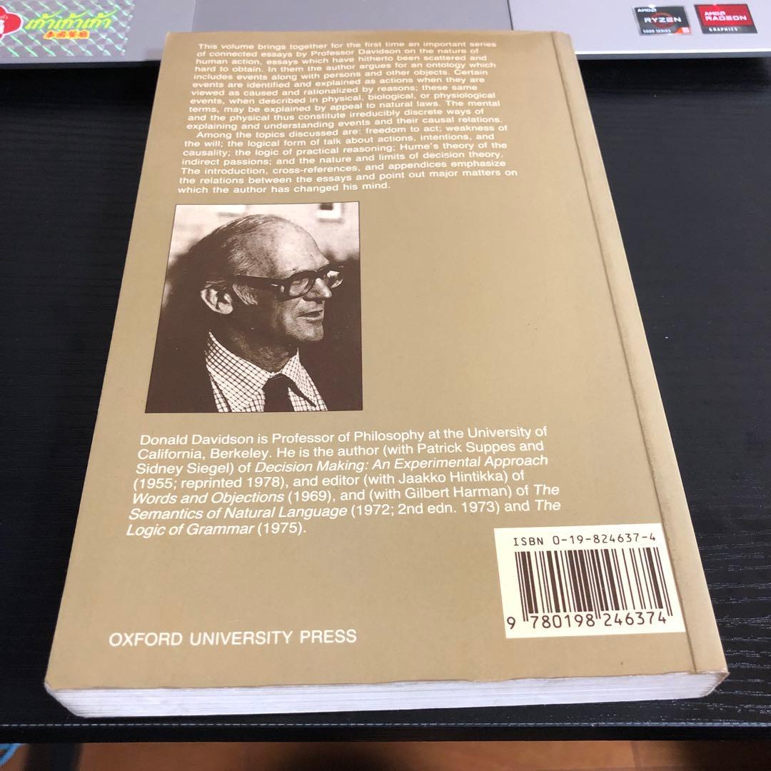 洋書 Essays on Actions and Events/Davidson