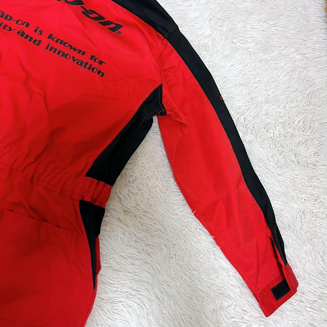 美品 スナップオン 3L オーバーオール 作業着 作業用 つなぎ レッド