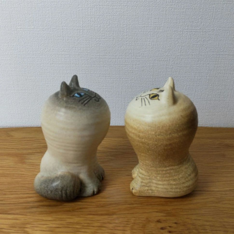 Lisa Larsonリサラーソン⿻ Mayaシリーズ 白い猫 ネコ 2つセット