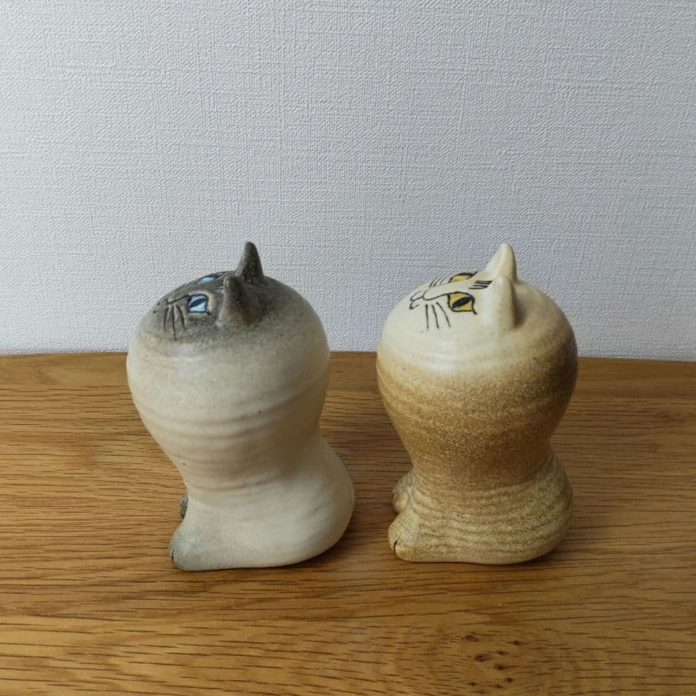 Lisa Larsonリサラーソン⿻ Mayaシリーズ 白い猫 ネコ 2つセット