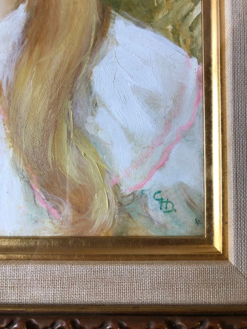 ゴンテルハズィ 少女の肖像画 サイン入り