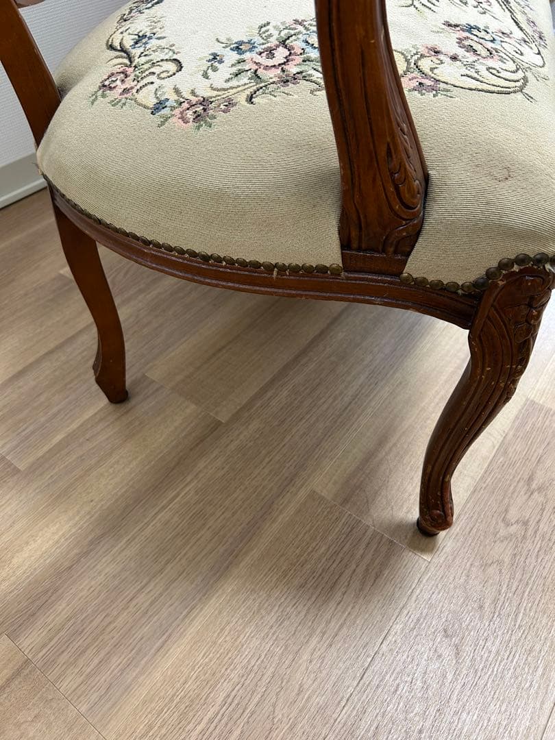 イタリア製【ゴブラン織】猫脚 ベンチソファ 2人掛け アンティーク 販売１月まで