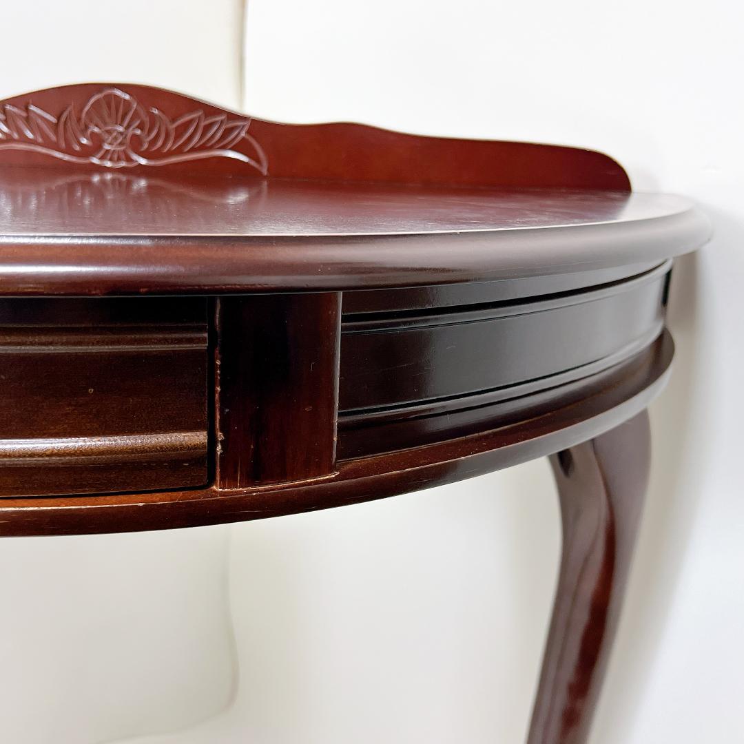 【良品✨送料無料】 アンティーク調 ハーフラウンド コンソールテーブル