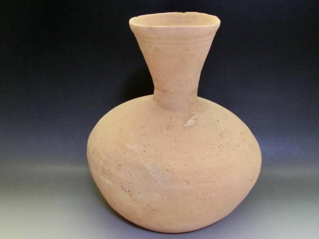 土器■須恵器 発掘品 下蕪 丸壺 花瓶 大壷 古美術 時代物 骨董22.8cm■