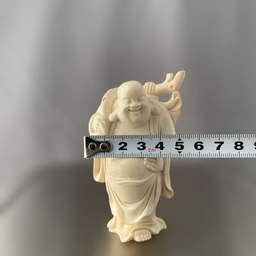 【詳細不明】時代物　置物　荷物を担ぐ太った男