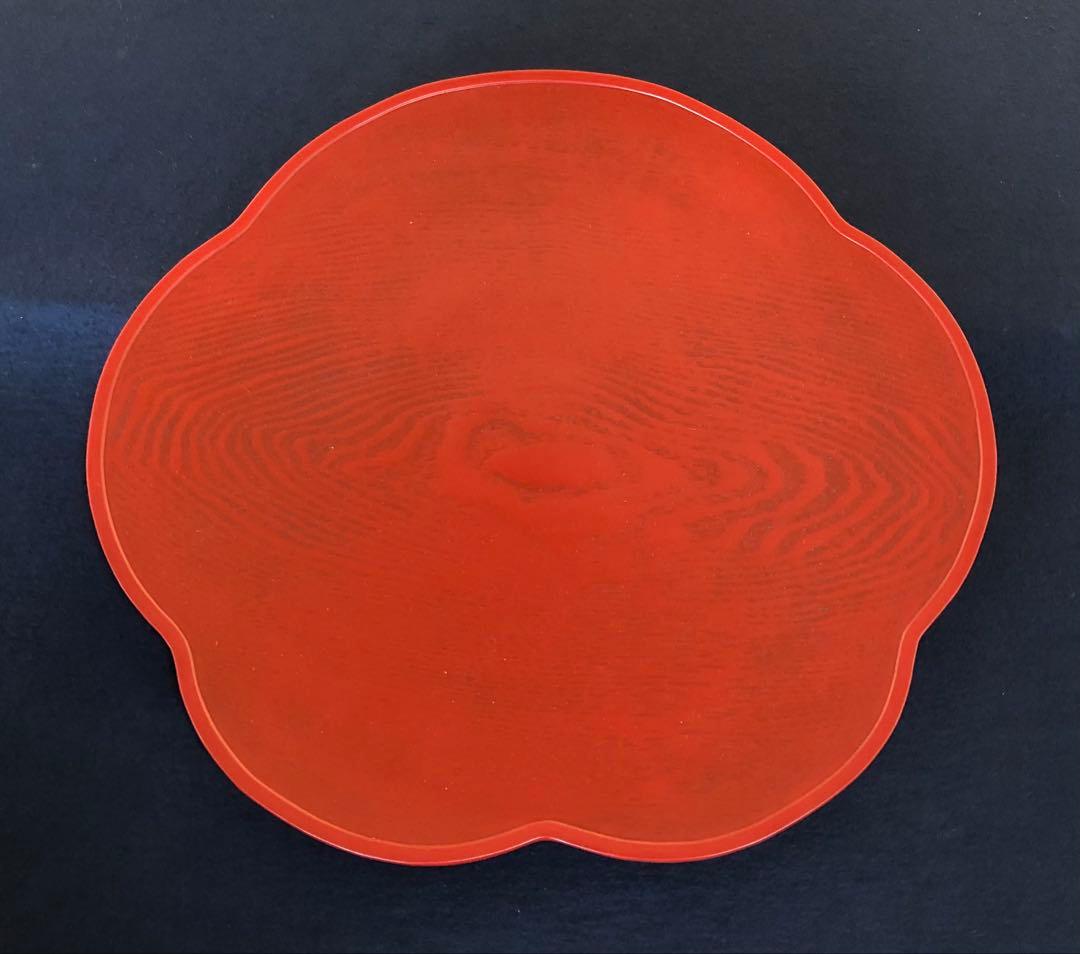 《レ》茶道具 尚古 光琳 梅形盆 塗師 好雲斎 共箱 251127お1