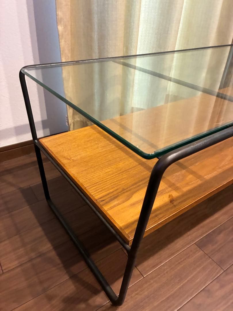 a.depeche(アデペシュ)ガラス 木製 センターテーブル