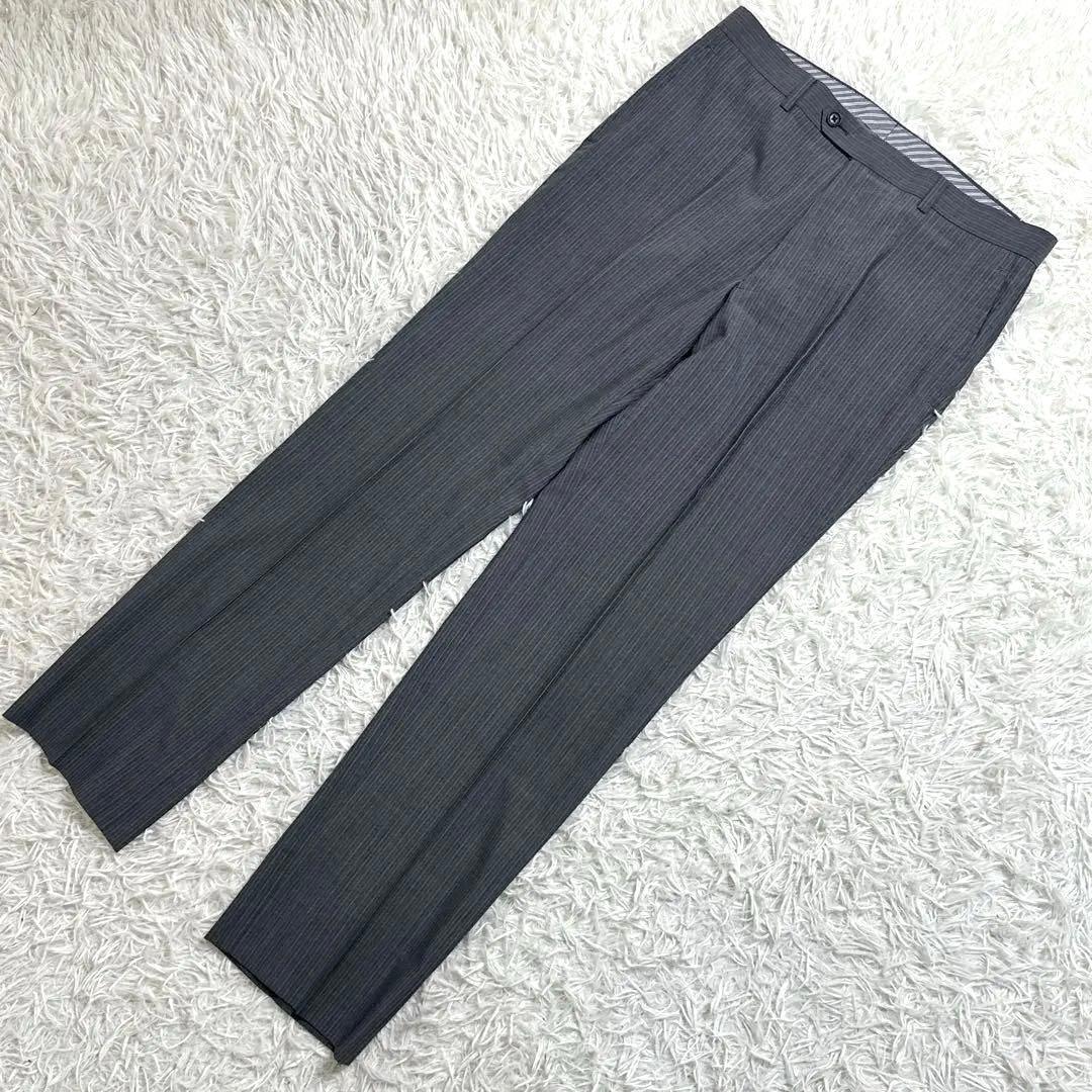 ✨未使用級✨　３P　２パンツ　WASHABLE　170　L　ストライプ　グレー