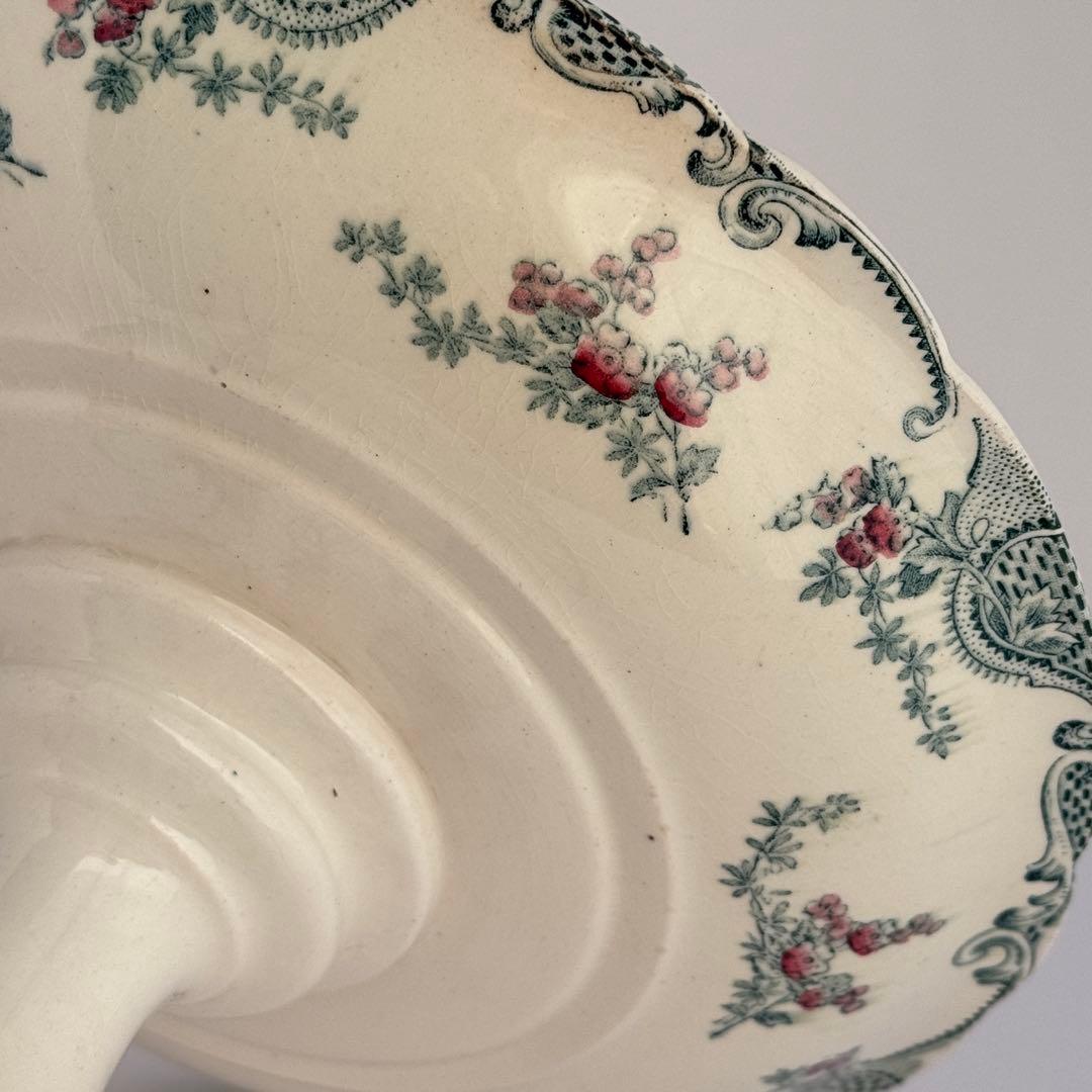 フランスアンティーク　Longwy Vincennes コンポティエ