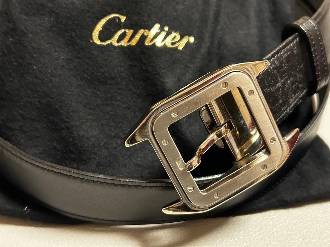 カルティエ　サントス ブラック　ベルト