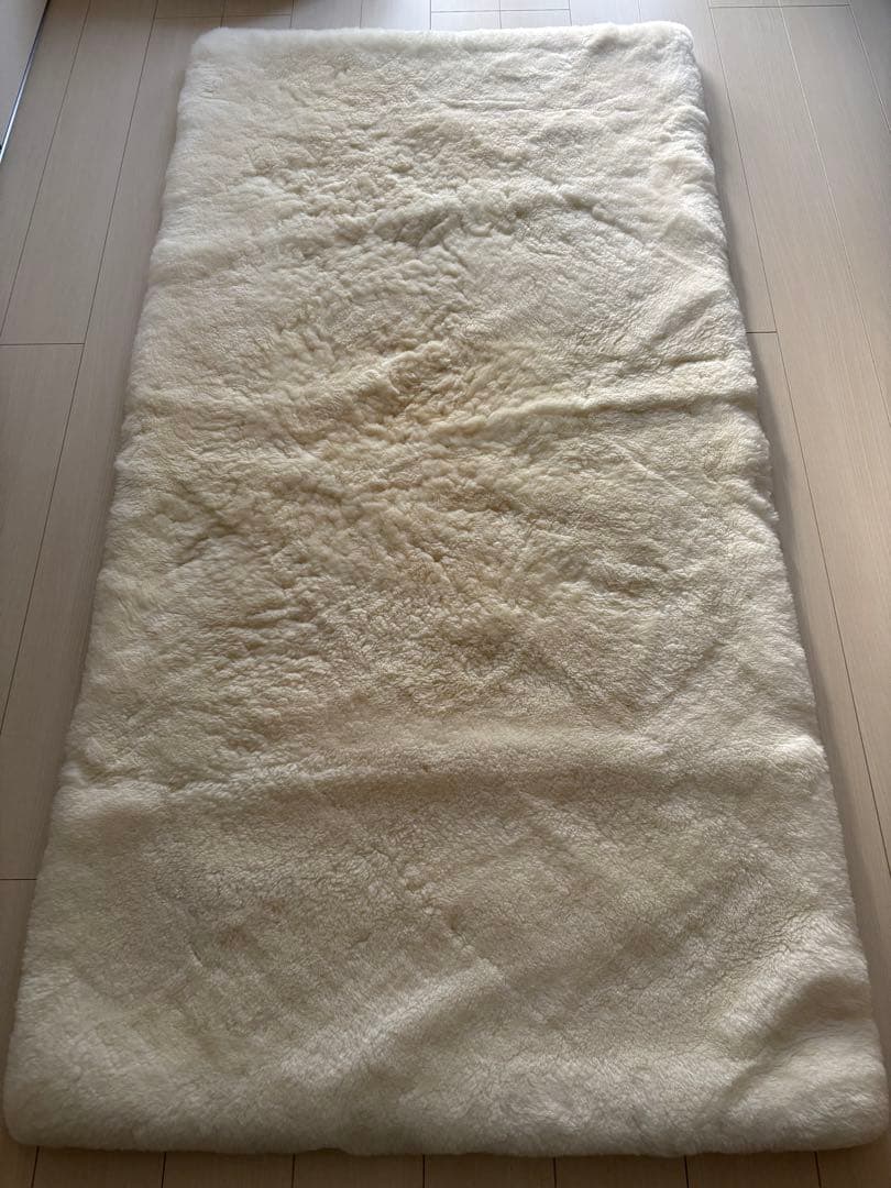 東洋羽毛 アリエス ムートン敷パッド オフホワイト S