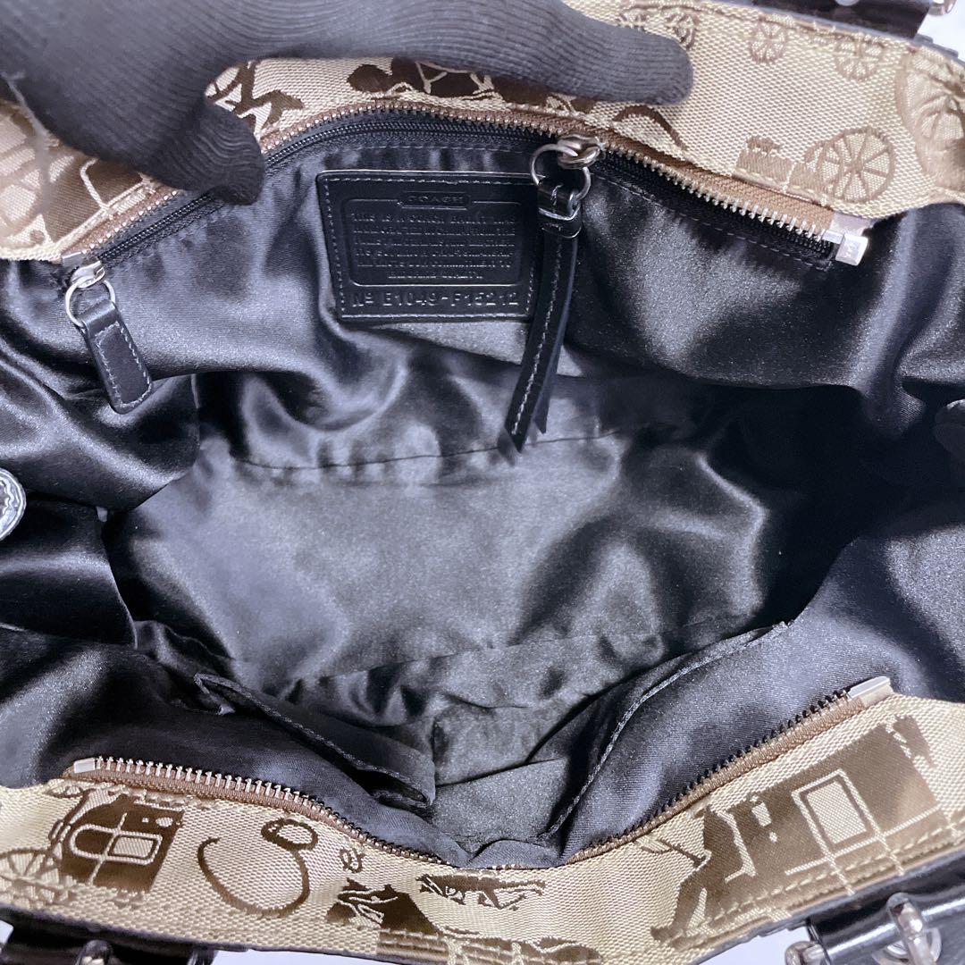 極美品✨COACH ハンドバッグ ホース&キャリッジ プリーテッド SOHO