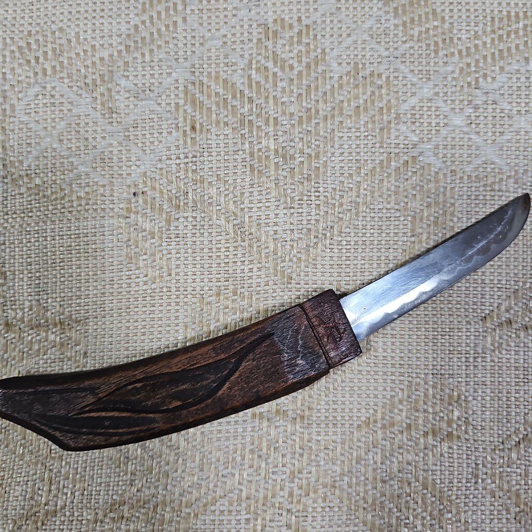 阿部尤三「マキリ」阿部紀男さんの父 アイヌ文様 木彫り