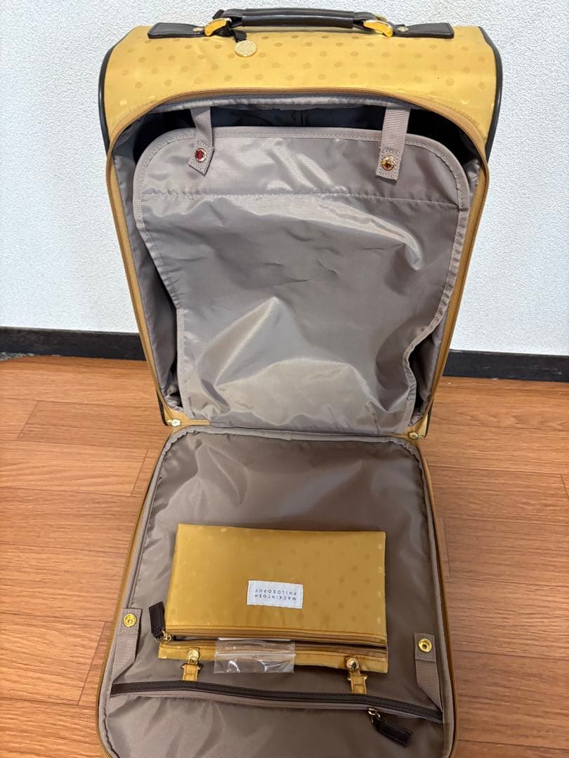 ACE イエロードット柄キャリーカート　ソフト　美品　マッキントッシュ