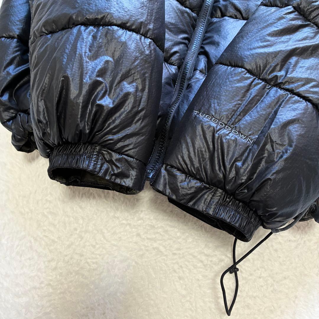 00s Columbia ダウンジャケット ドローコード 黒 XL