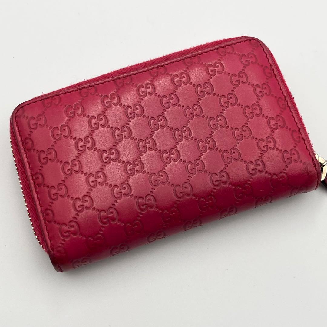 グッチ パース 小銭 カード入れ マイクロシマ ピンク