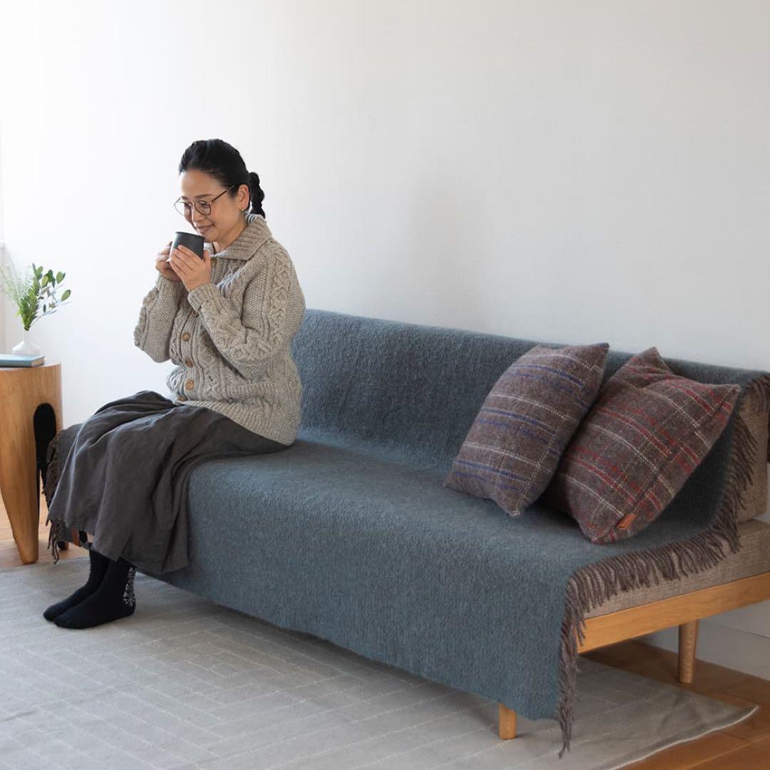 KLIPPAN クリッパン リサイクルウールスロー　ウェーブ グリーン