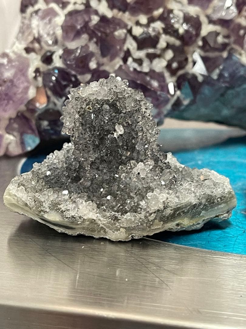 セール^_^ 天然石　原石　アメジストクラスター   3点セット