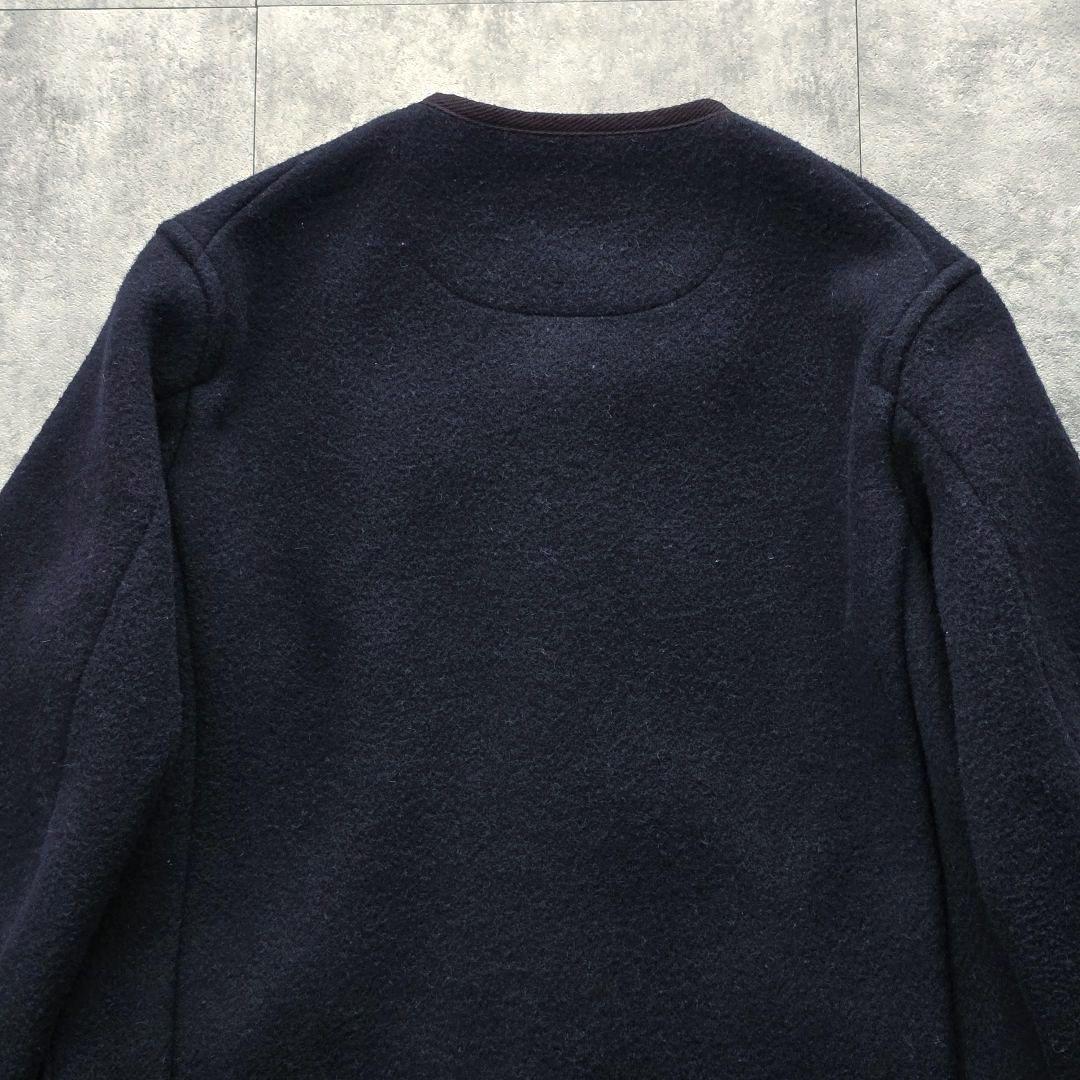 DANTON ダントン ウール混 ノーカラーワークジャケット 36 日本製