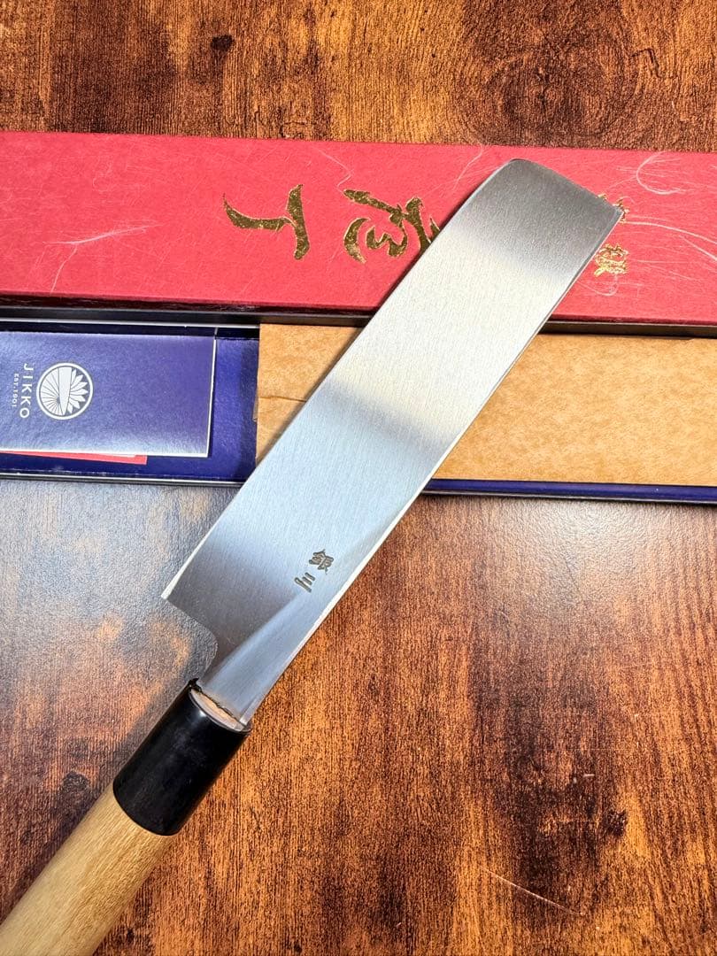 【堺刃物】　薄刃 包丁　銀三鋼　水牛角柄