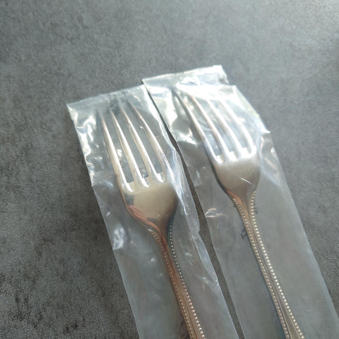 希少 クリストフル パール 未開封 デザートフォーク 2点