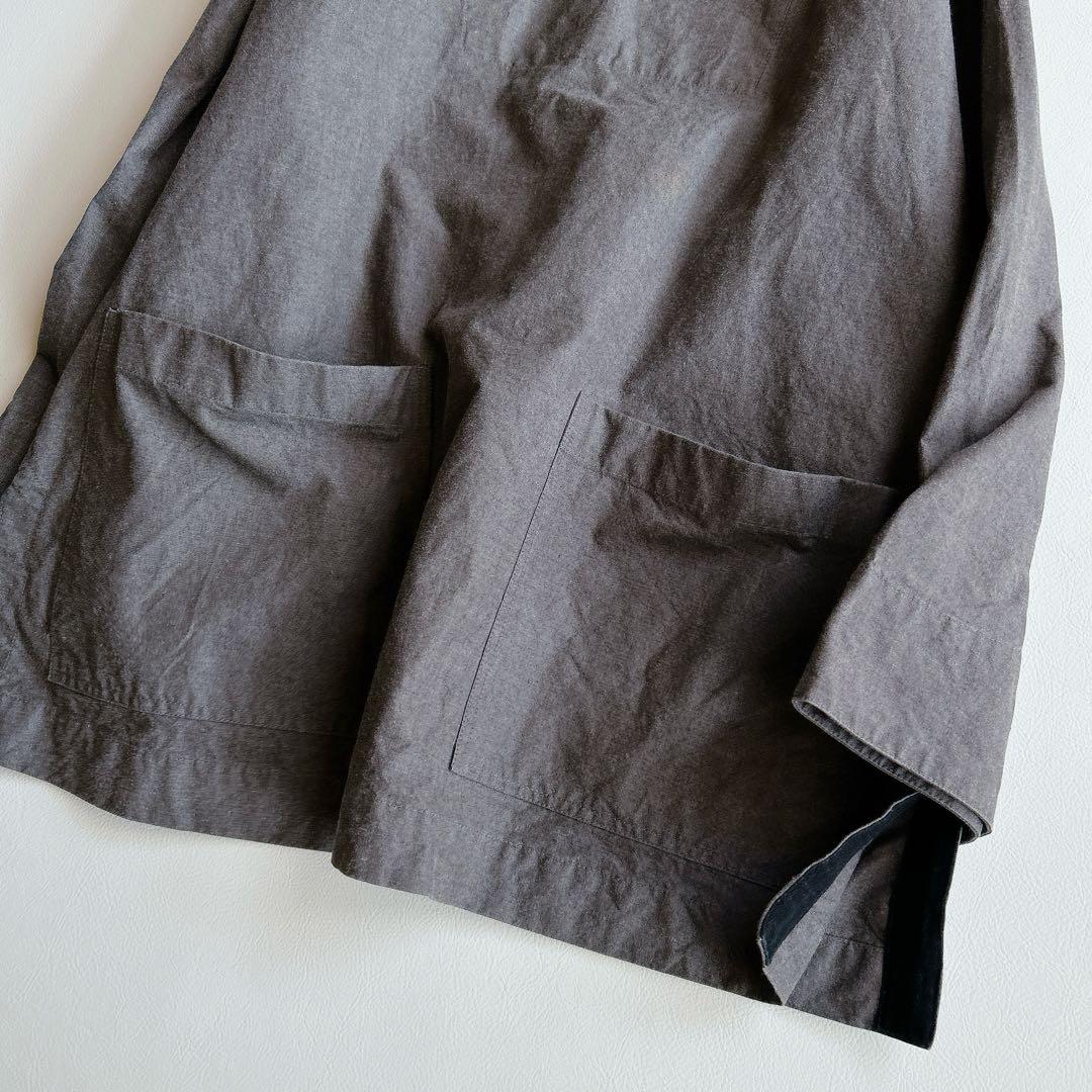 MHL. ⿻ メランジ コットンシャンブレー プルオーバー ルーズ ナチュラル