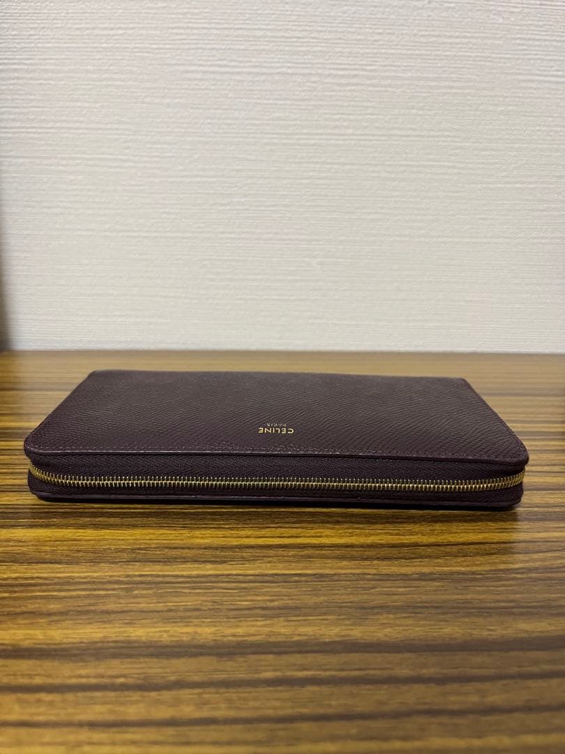 CELINE セリーヌ 長財布 ラウンドファスナー バーガンディ