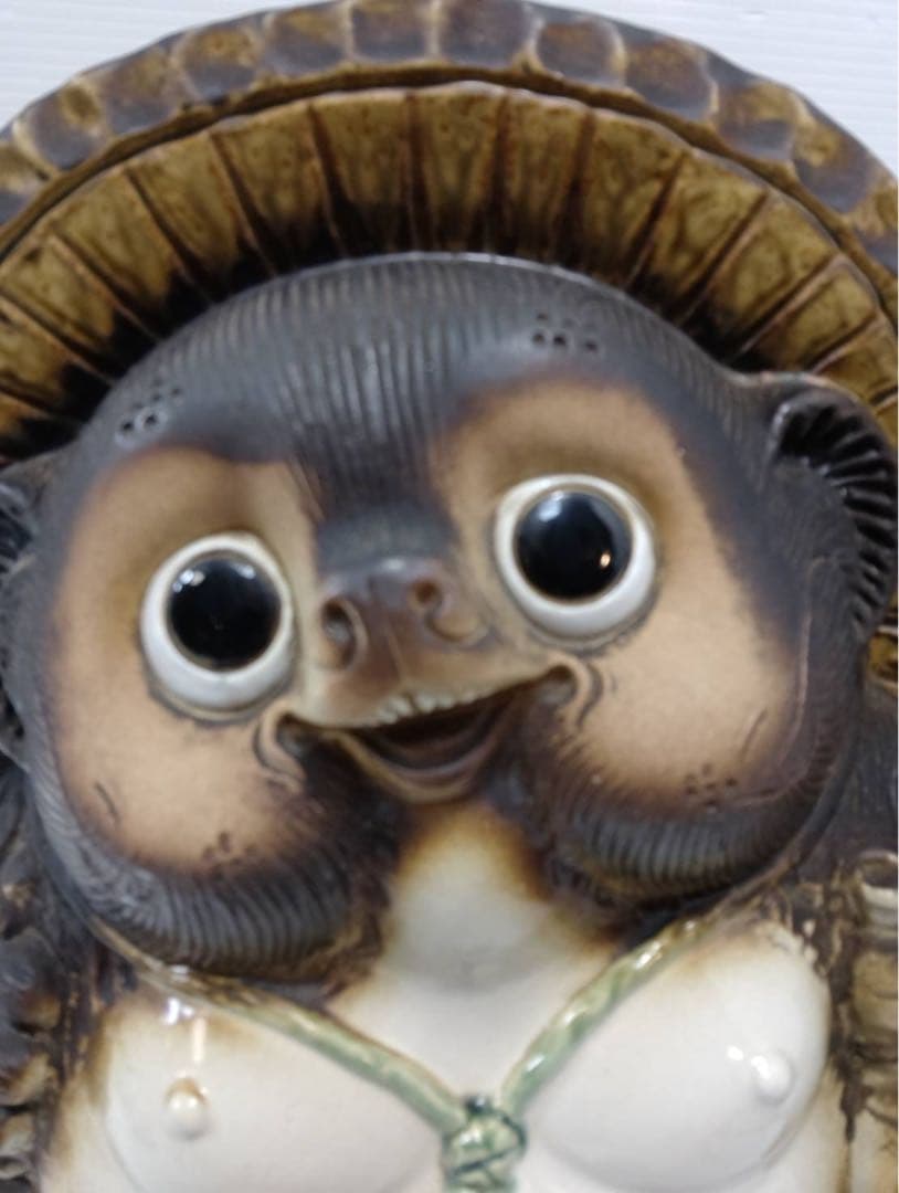 G2275【縁起物】信楽焼 たぬき 置物 商売繁盛 開運 招福 [高さ43cm