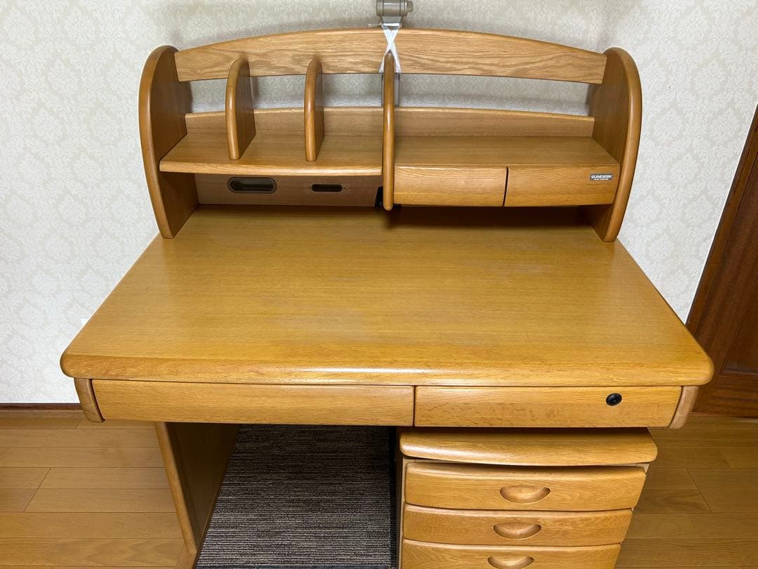 HIKARI木製学習デスク ①本体、本棚、ライト部分