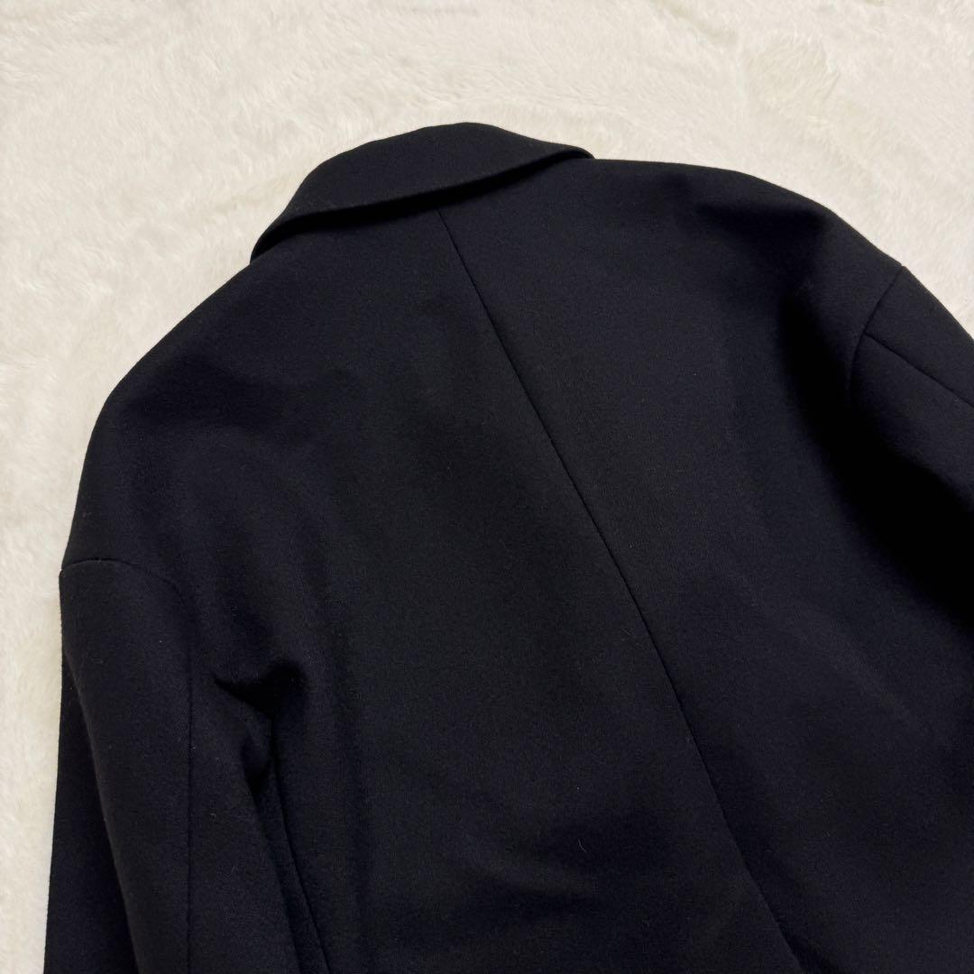 【美品】　アドーア　ショート　ジャケット　ブラック　厚手　ウール　ダブルフェイス