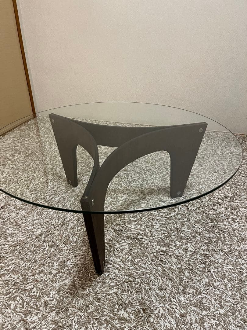 ガラス 木製 センターテーブル