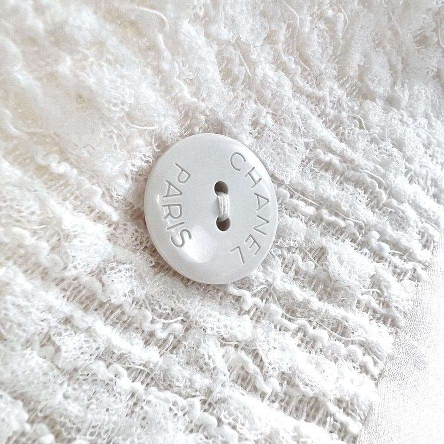 未使用★CHANEL★ホワイト★ツイード★ライオン★ダブルジャケット