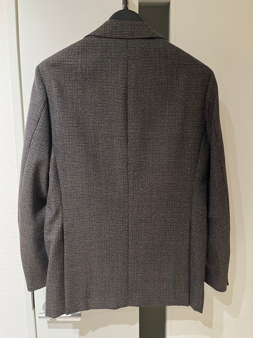 DePetrillo デペトリロブラウンベースチェック柄スーツ46 Drop7