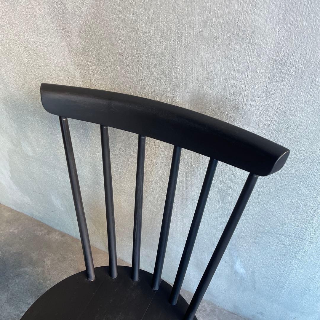 秋田木工　ハンナチェア　マットブラック塗装　オールドヴィンテージ