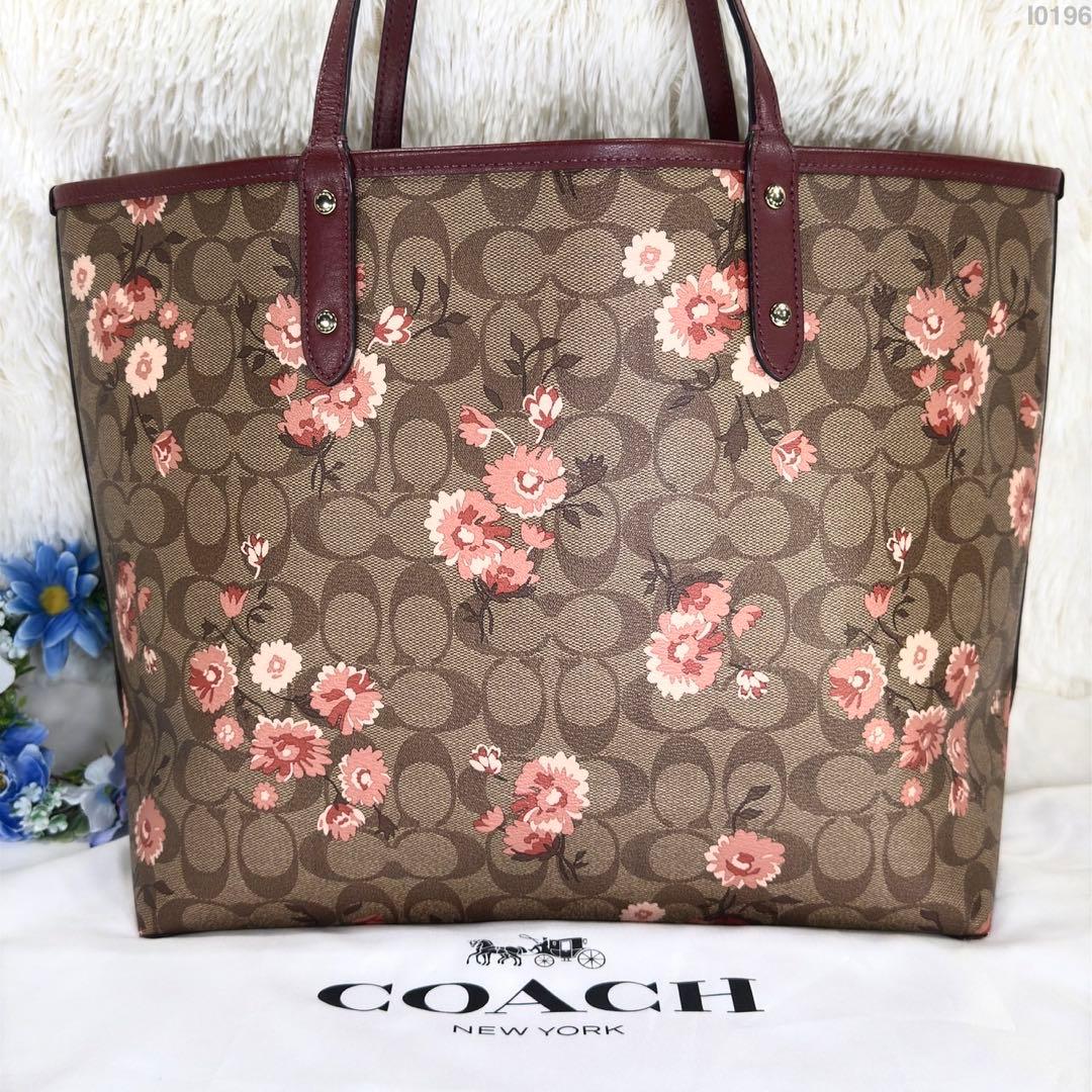 【極美品】コーチ 78279 リバーシブル シグネチャー トートバッグ レザー