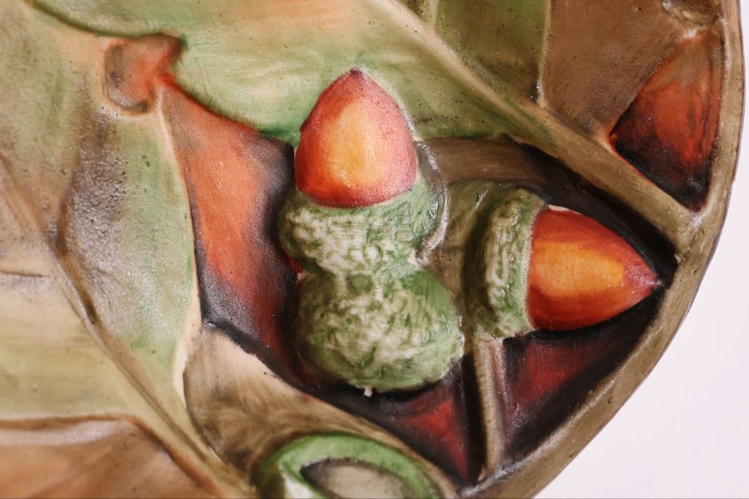 【CM308】オールドノリタケ どんぐり 葉 皿 鉢 団栗 ナッツ 明治 陶磁器