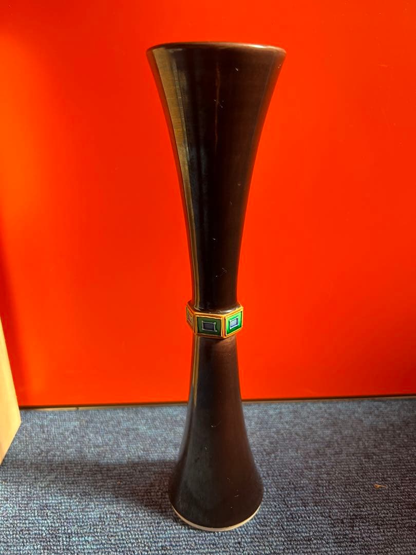 1291 紫交趾 花入 中村翠嵐 尊式花入