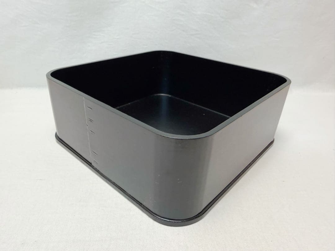 未使用 茶道具 木製 一閑塗 神折敷 炭入れ 炭取 紙箱