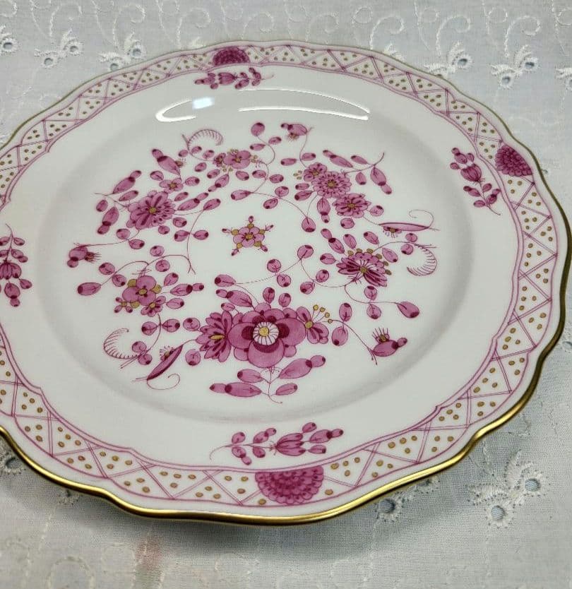 マイセン ベーシックフラワー 2つの花➕️インドの華 リッチピンク 皿3枚