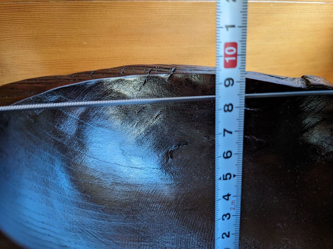 迫力のある片口　手彫り　くり抜き　酒器