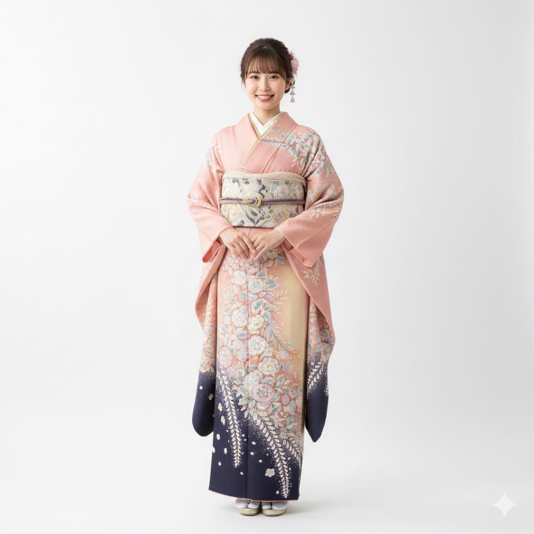 翠山工房　辻ヶ花　正絹振袖