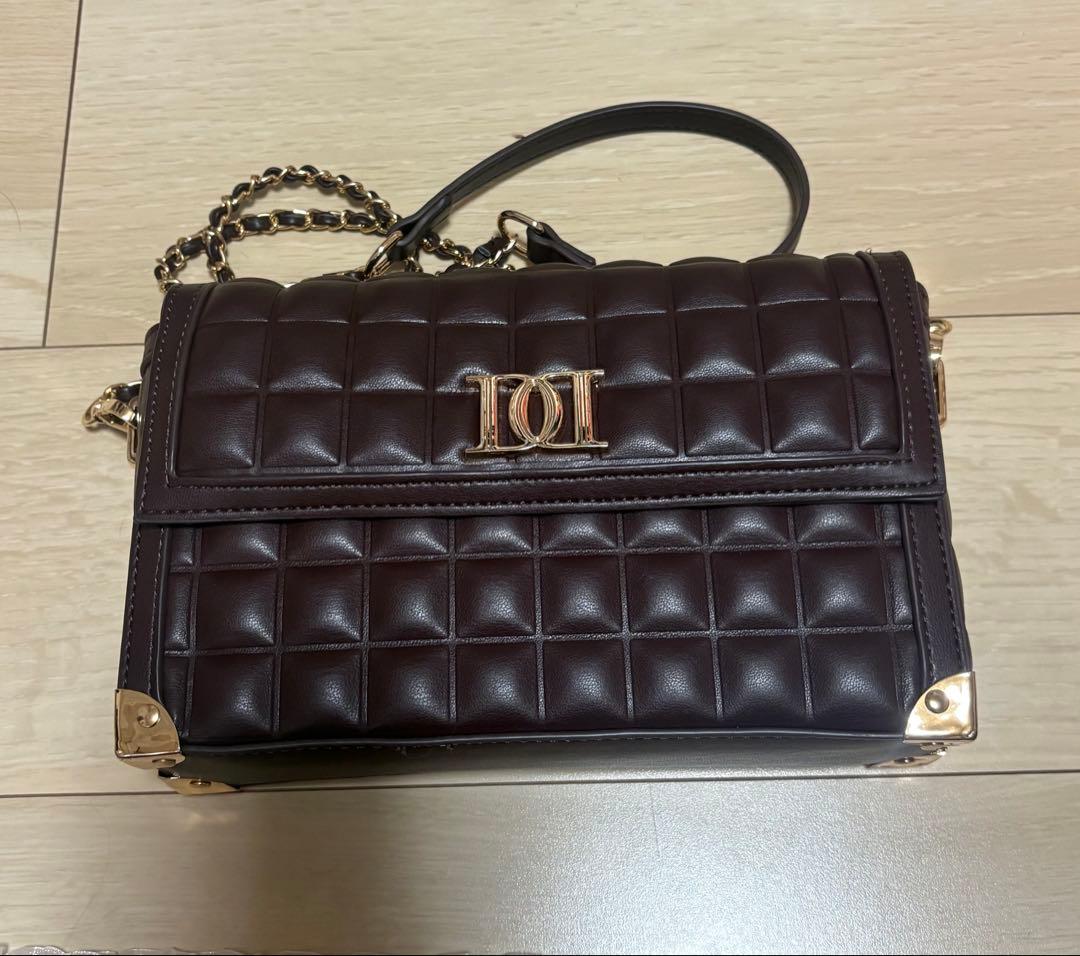 ダーリッチ チョコレートキルトバッグ＆レザーカードケース ブラウン