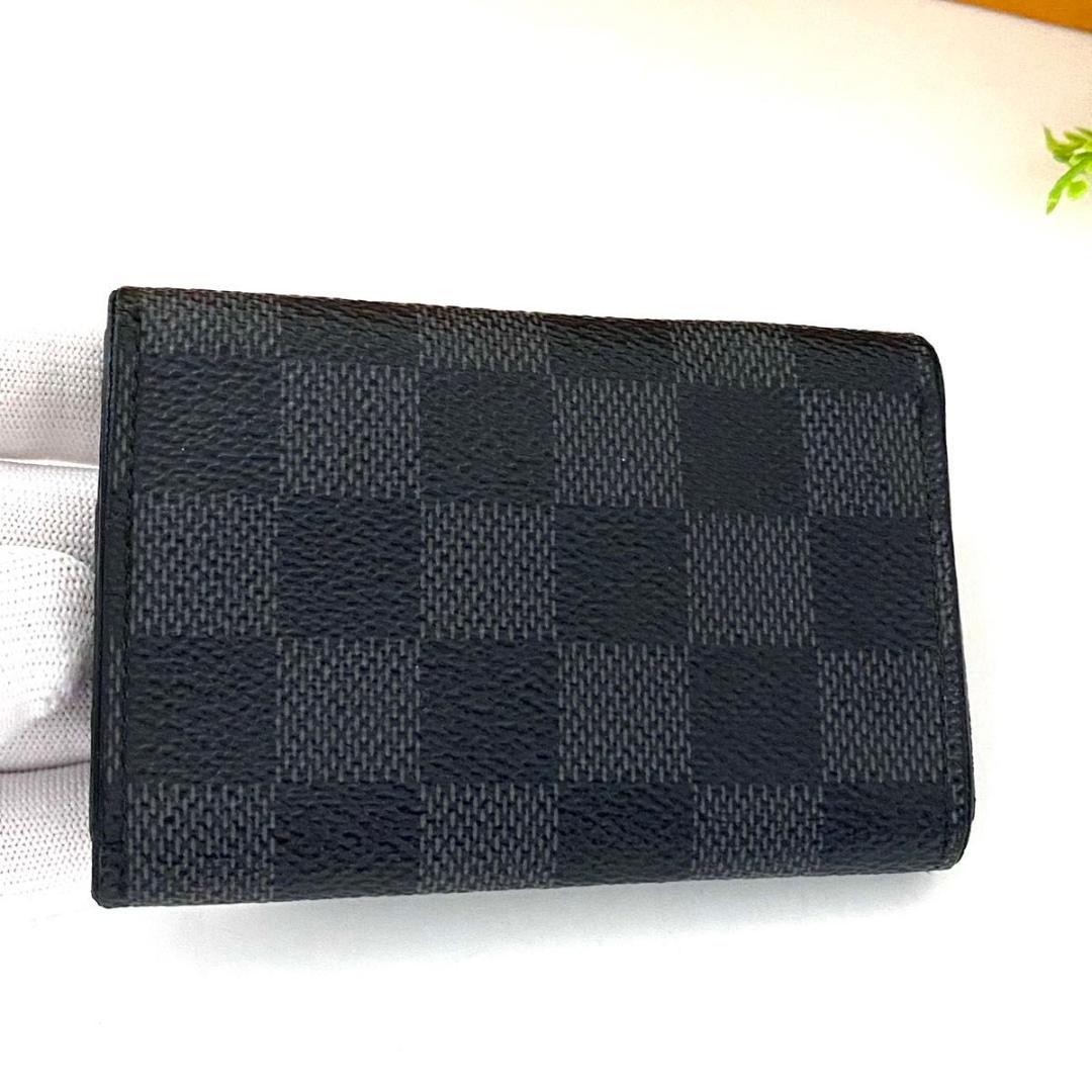 ルイ ヴィトン◎ミュルティクレ6 ダミエ グラフィット キーケース ブラック 黒