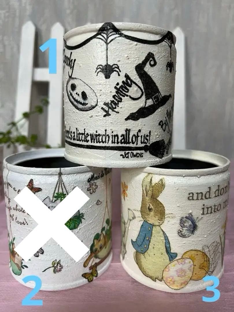 リメ缶Ａ　色々デコパージュ♡ バラ売り1個.400円