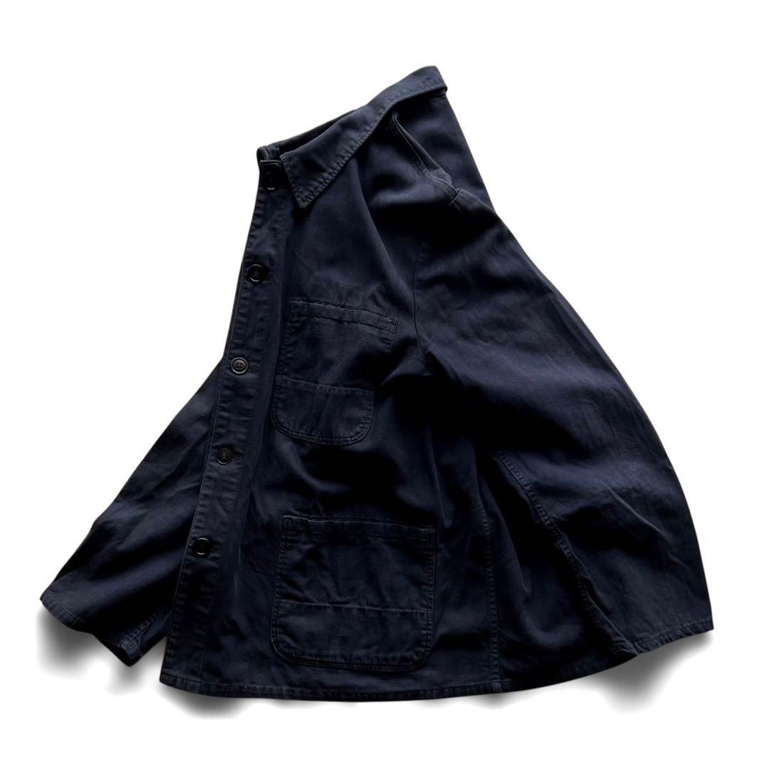 70sユーロワークカバーオール/ヘリンボーンブラック