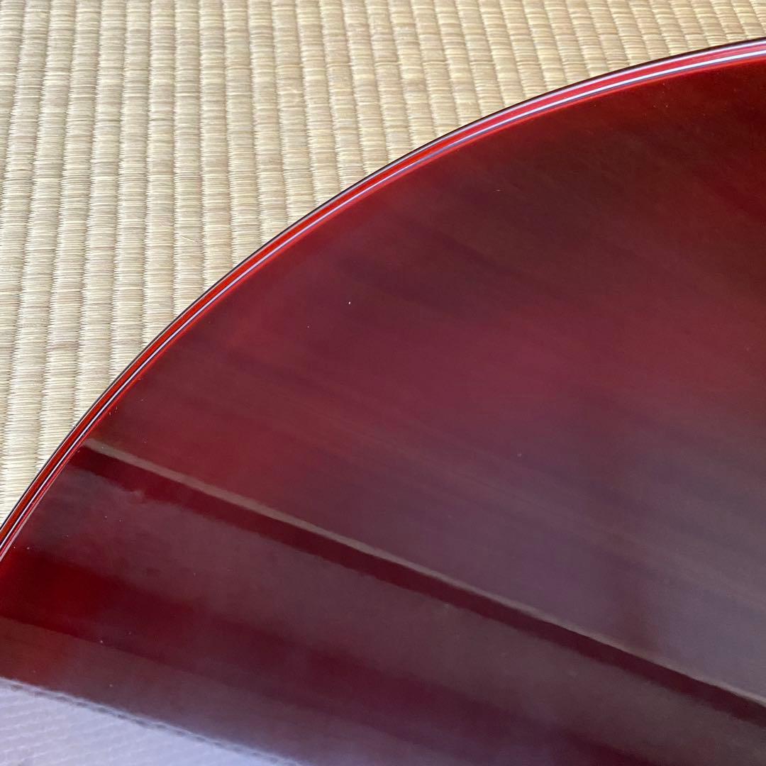 輪島塗 慶塚【溜塗 盛器】 菓子器　丸盆　40cm　天然木　漆塗　茶道具