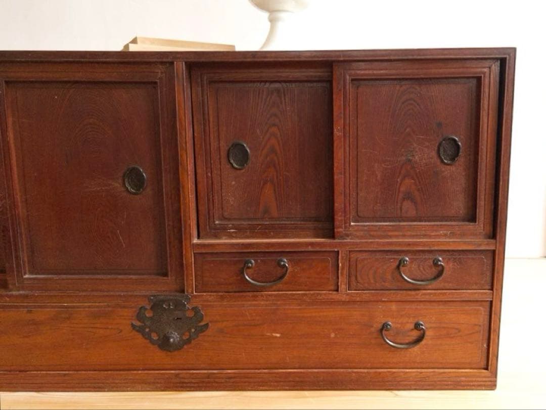 ローボード　木製　収納棚　古道具　古家具　和家具　ビンテージ　アンティーク